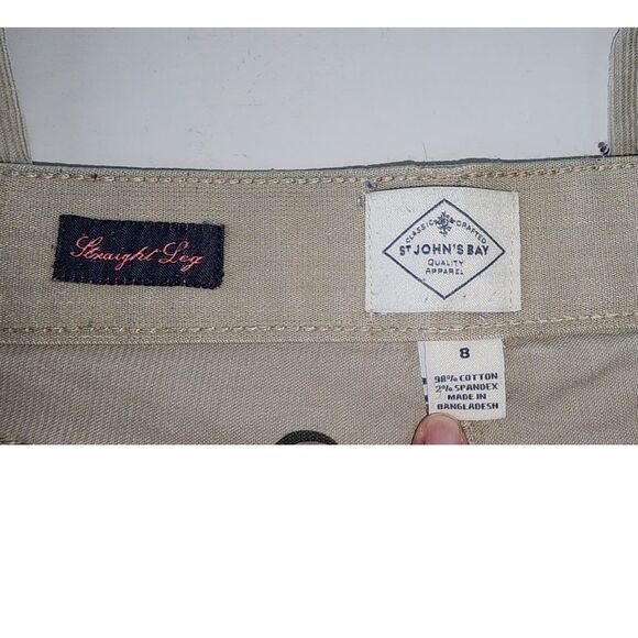 St John's Bay Women's Beige Straight Leg Corduroy Pants Sz 8 - Picture 6 of 6
